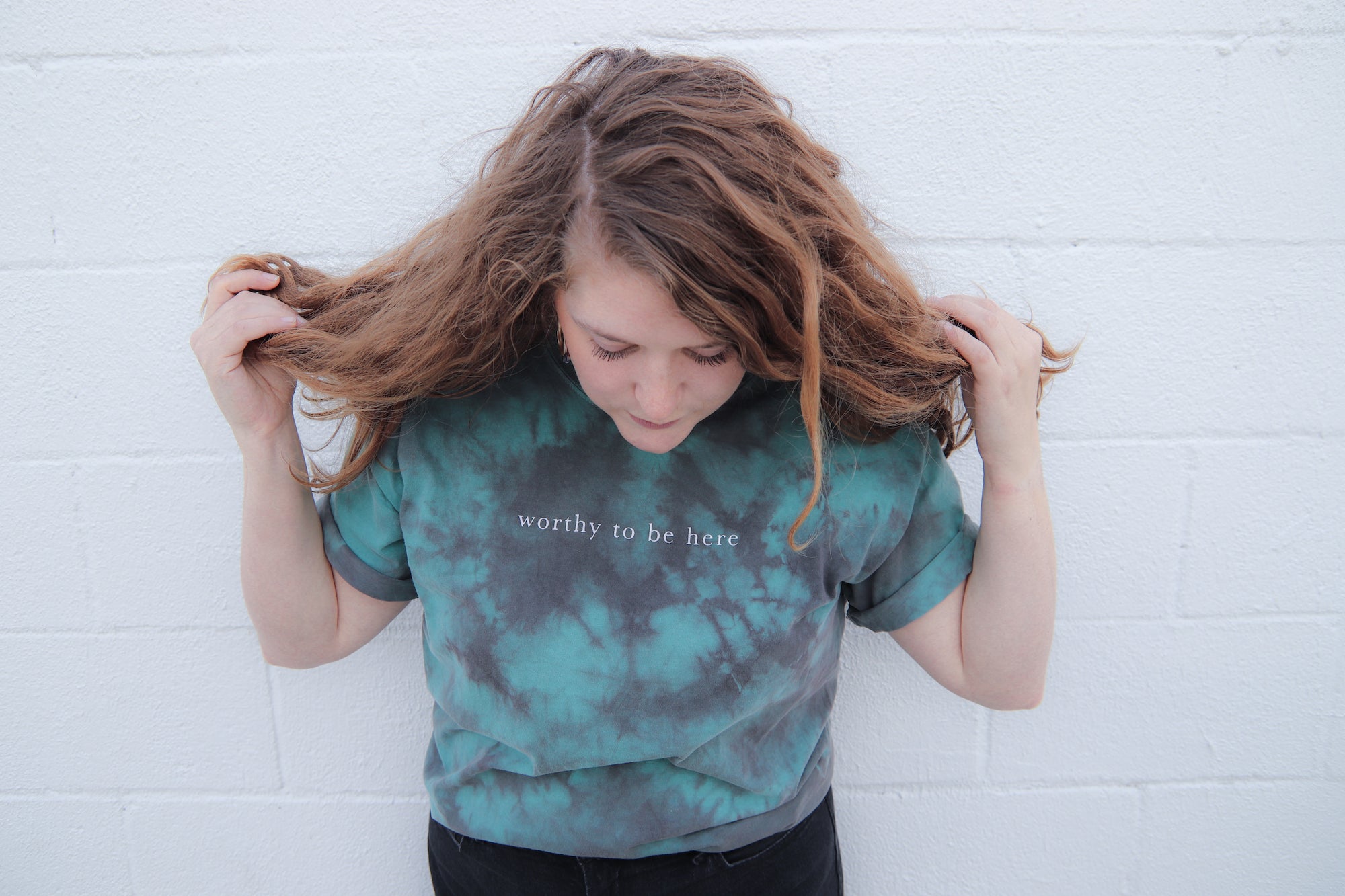 worthy to be here tie dye t-shirt